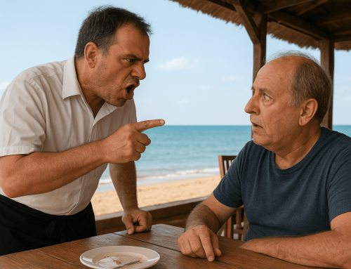 “Η Ζεστή Υποδοχή του Ελληνικού Καλοκαιριού: Ένα Ούζο, Μια Ξινίλα και το Χαμόγελο που Χάθηκε“